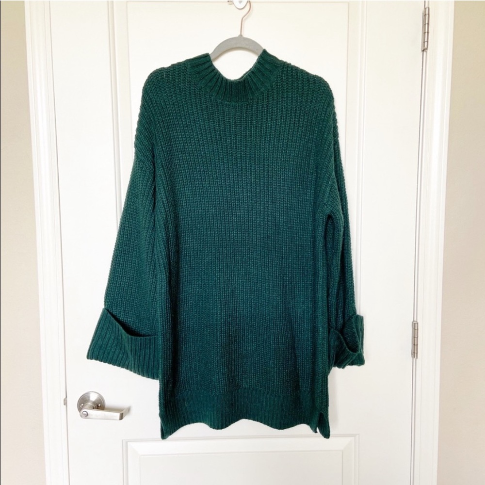 ISABEL MATERNITY Green Cable Knit Oversize Sweater